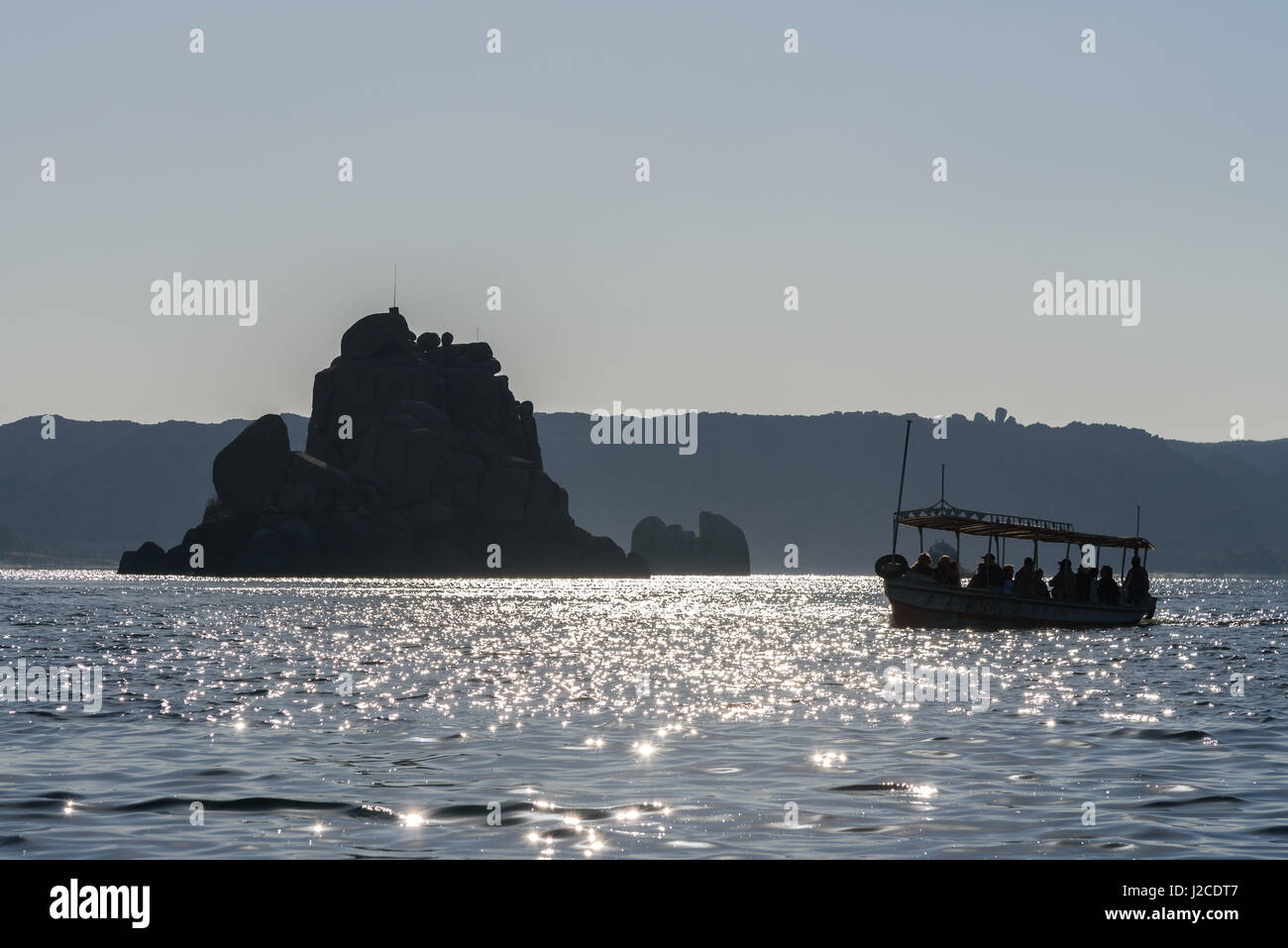 Ägypten, Rotes Meer Gouvernement, Philae, die Tempel von Philae, gewidmet der Göttin Hathor, befindet sich auf einer Nil-Insel, UNESCO-Weltkulturerbe Stockfoto