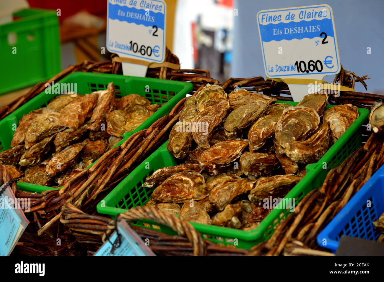 Paris-Meer-Lebensmittelmarkt Stockfoto