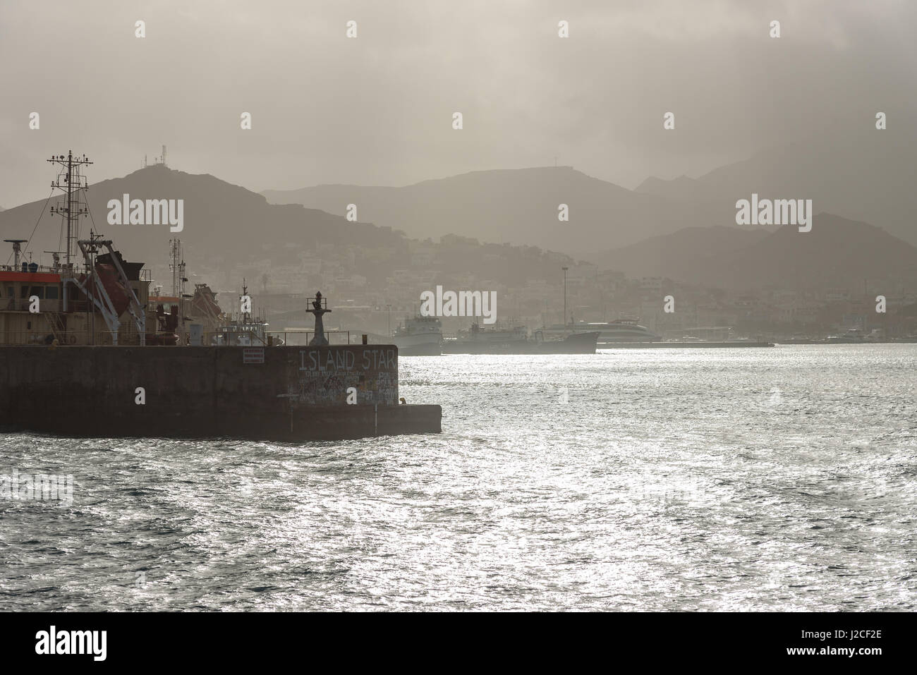 Kap Verde, São Vicente, Mindelo, Überfahrt nach Santo Antao Stockfoto