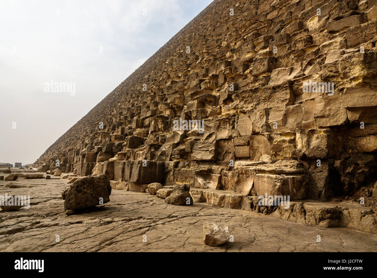 Ägypten, Gizeh Gouvernement, Gizeh, die Pyramiden von Gizeh sind UNESCO-Welterbestätten Stockfoto