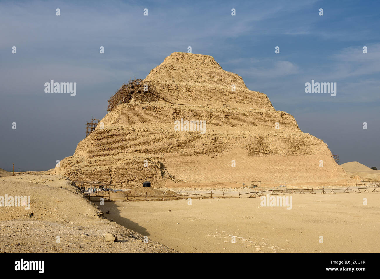 Ägypten, Gouvernement Gizeh, Sakkara, die Stufenpyramide des Djoser ist der älteste ägyptische Pyramide und die weltweit älteste monumentale Gebäude aus Stein Stockfoto