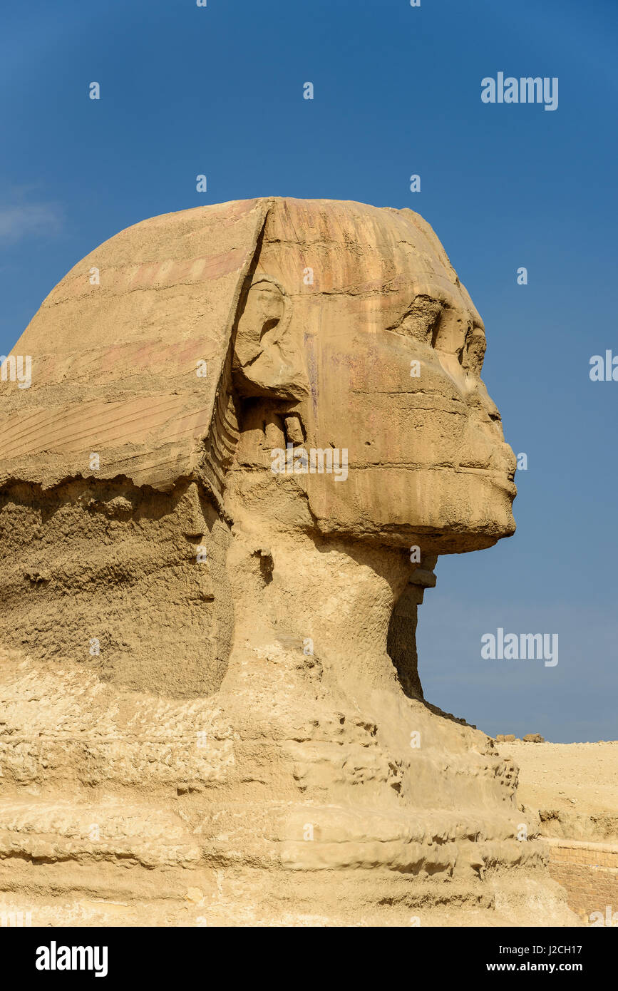 Ägypten, Gizeh Gouvernement, Gizeh, die Pyramiden von Gizeh sind UNESCO-Welterbestätten Stockfoto