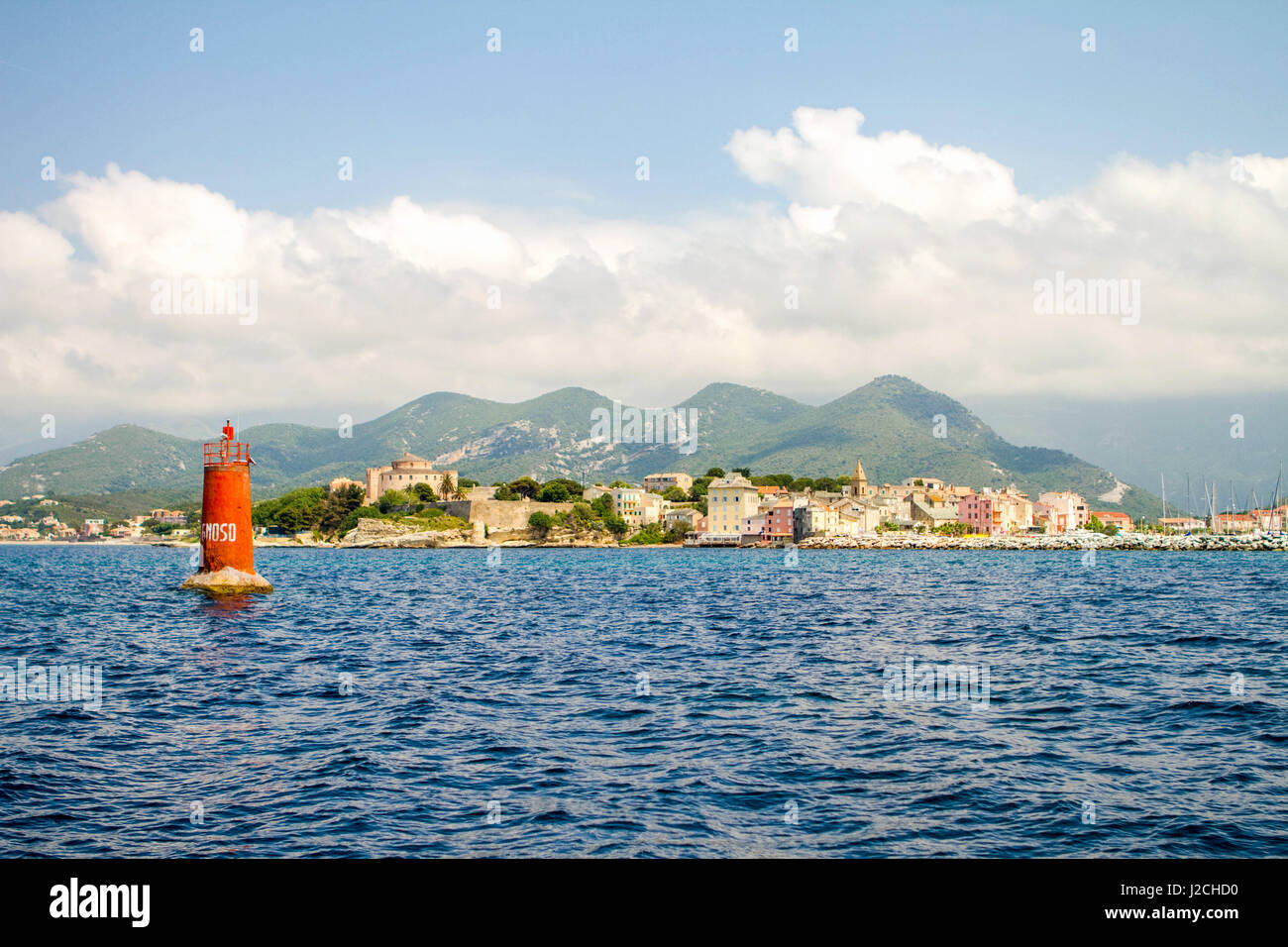 Italien, Toskana, Provincia di Livorno, begleiten Sie die Crew, Segeln Italien: Elba, Corsica: Saint-Florent Stockfoto