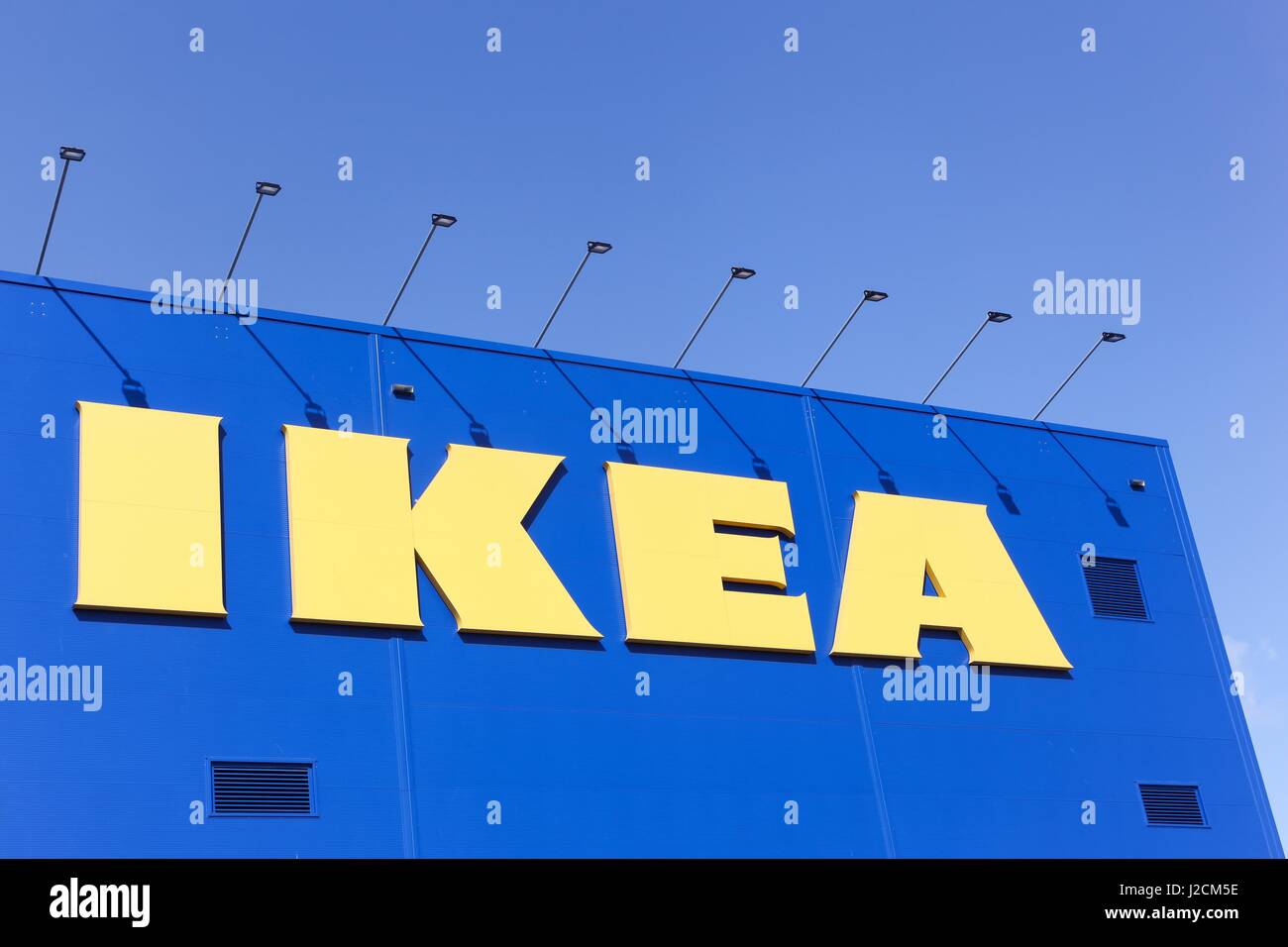 Odense, Dänemark - 2. April 2017: IKEA Einrichtungshaus. IKEA ist eine multinationale Unternehmensgruppe, Entwürfe, bereit-zu-zusammenbauen Möbel verkauft Stockfoto