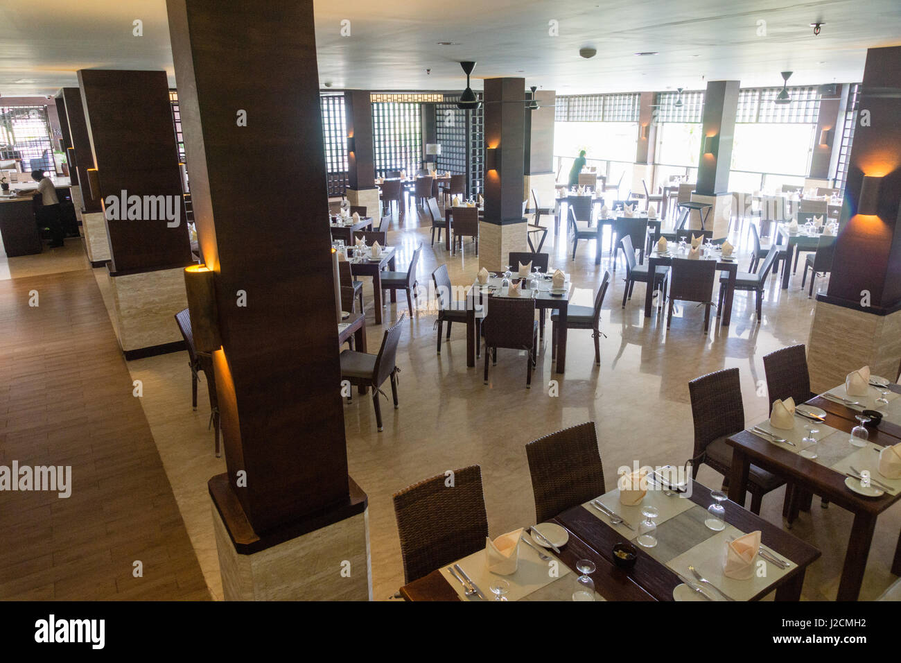 Indonesien, Sulawesi Utara, Kota Manado Hotelrestaurant auf Sulawesi Utara Stockfoto