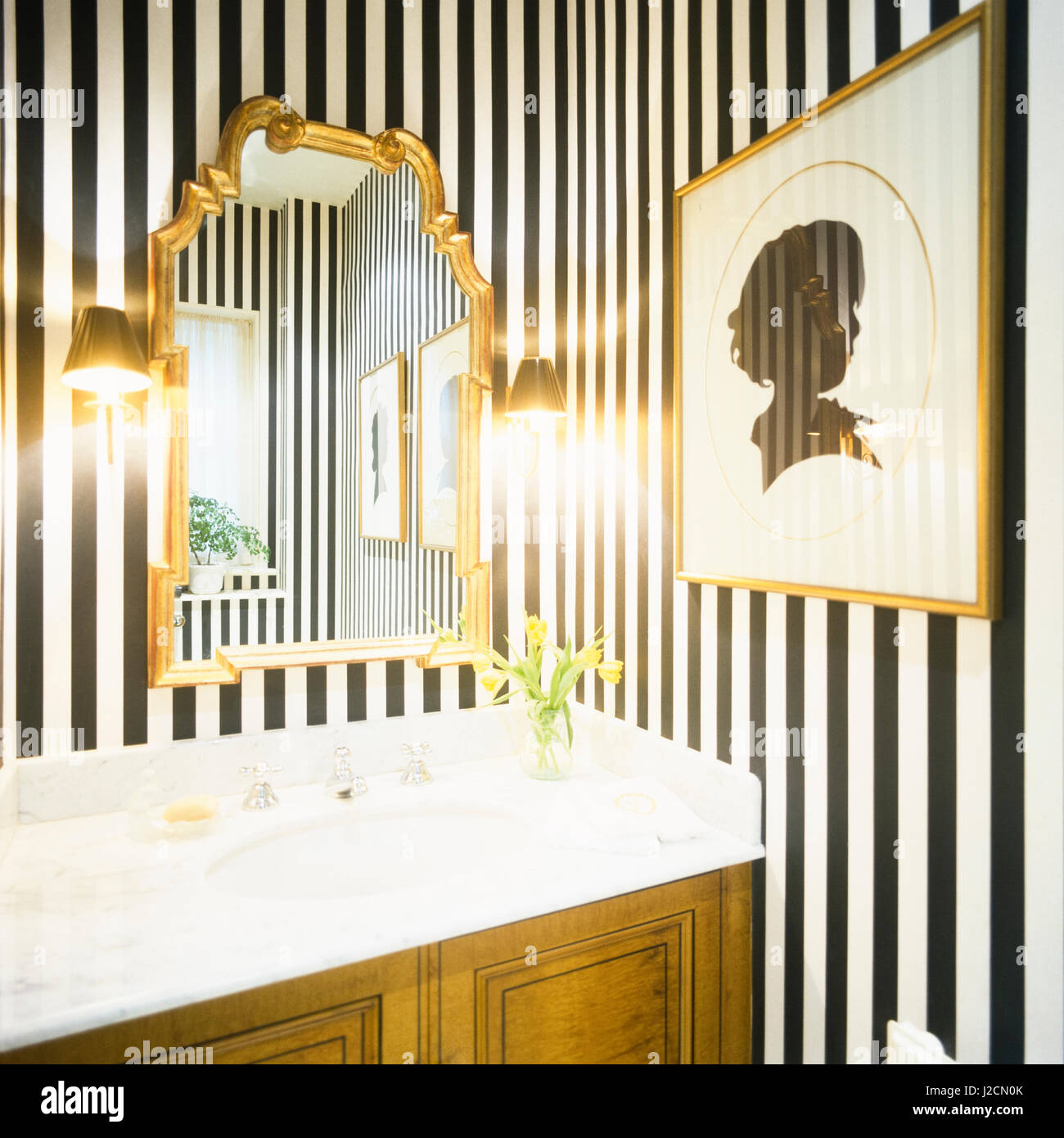 Art-Deco-Stil Badezimmer. Stockfoto