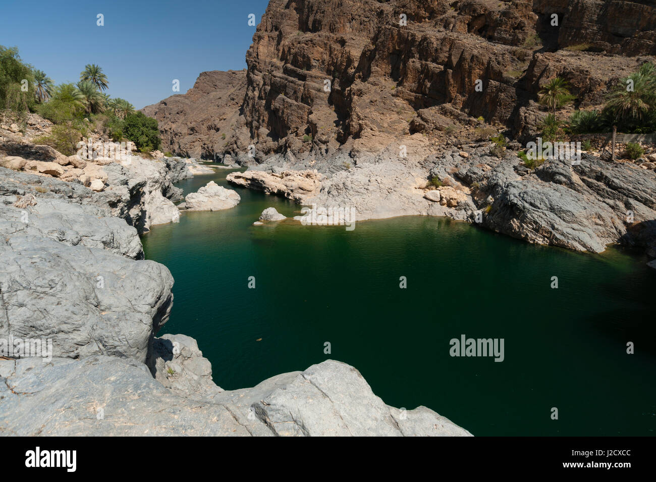 Wadi Al Arbeieen, Oman. Stockfoto