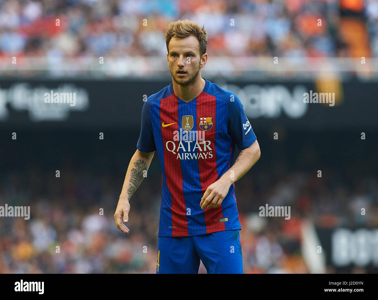 Ivan Rakitic des FC Barcelona in der Primera División match Bei Mestalla, Valencia Bild von Maria Jose Segovia/Focus Bilder Ltd + 34 660052291 22/10/2016 Stockfoto