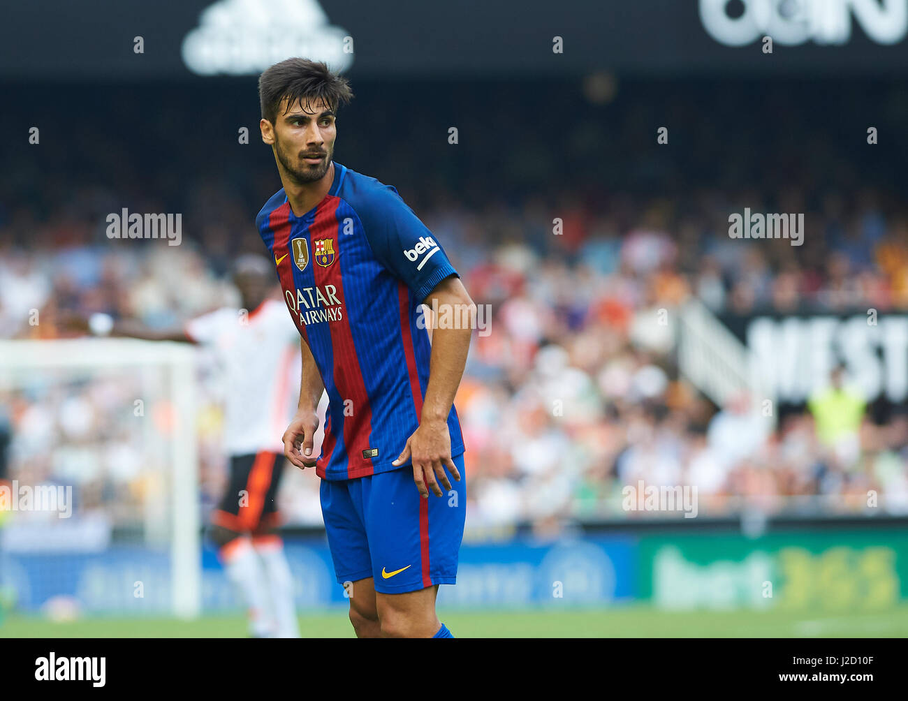 Andre Gomes des FC Barcelona in der Primera División match Bei Mestalla, Valencia Bild von Maria Jose Segovia/Focus Bilder Ltd + 34 660052291 22/10/2016 Stockfoto