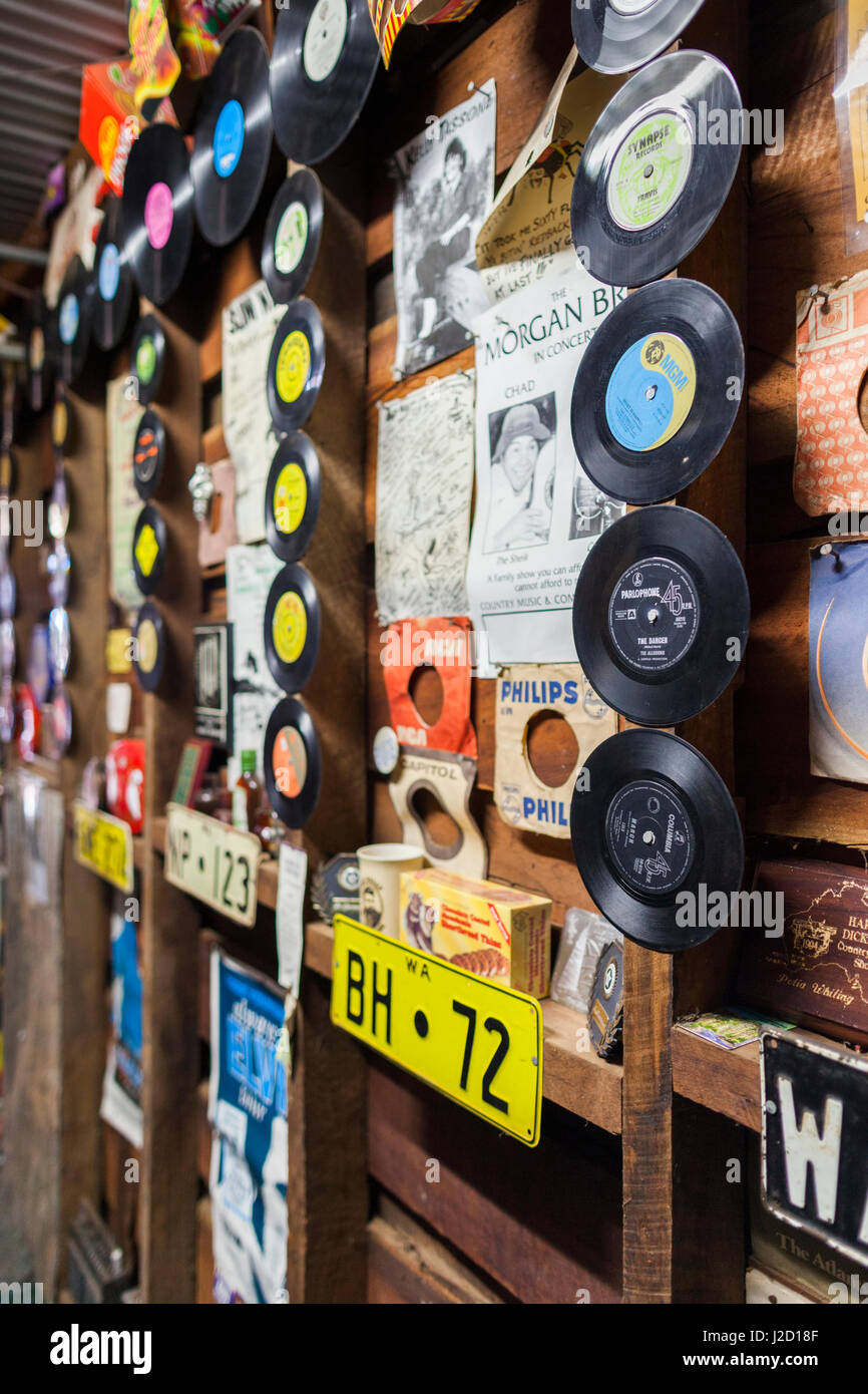 Boyup Brook, Harvey Dicksons Country Music Centre, Südwest Australien, Elvis Presley Zimmer Plattensammlung Stockfoto