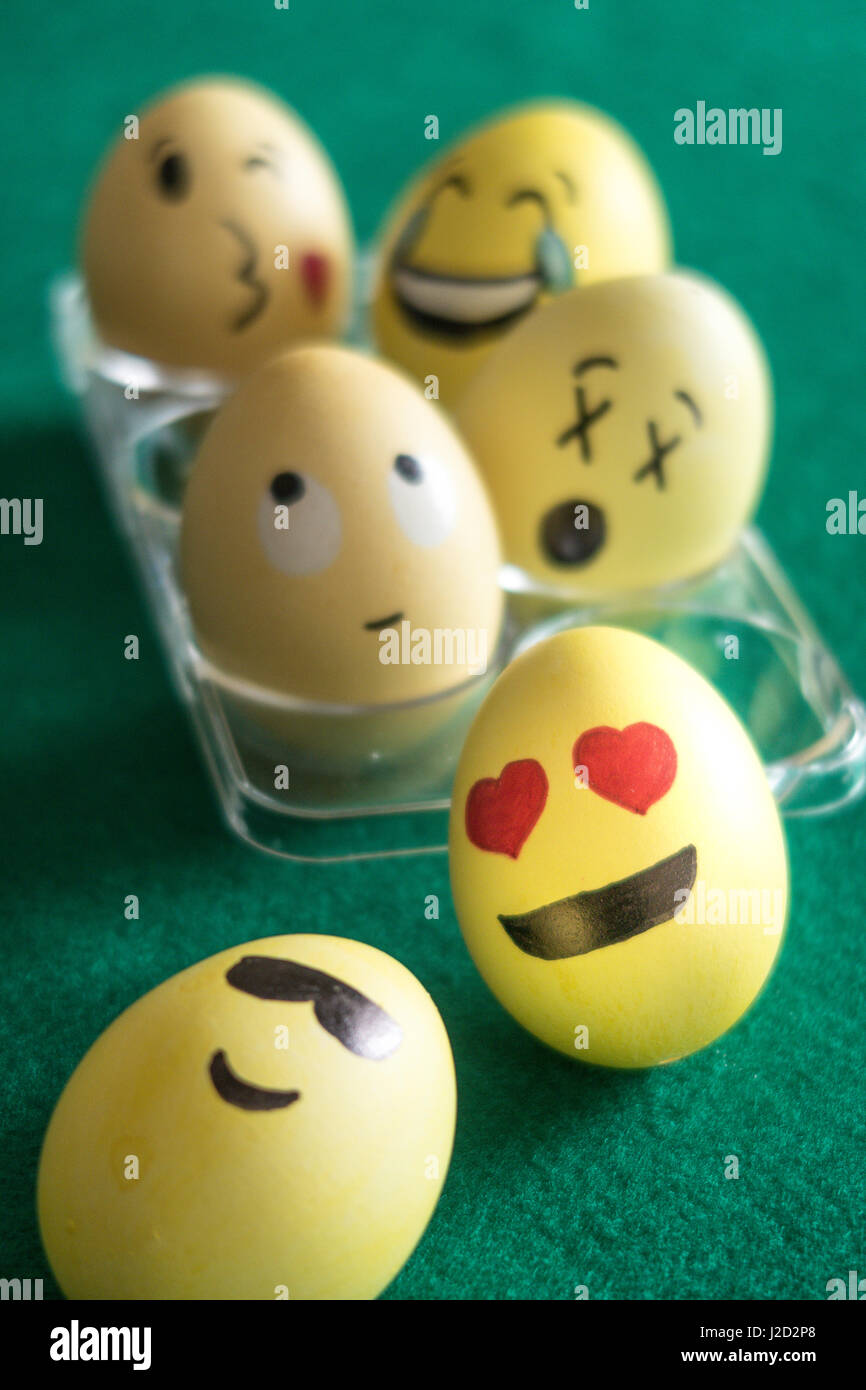 Emoji Eiern Stockfoto