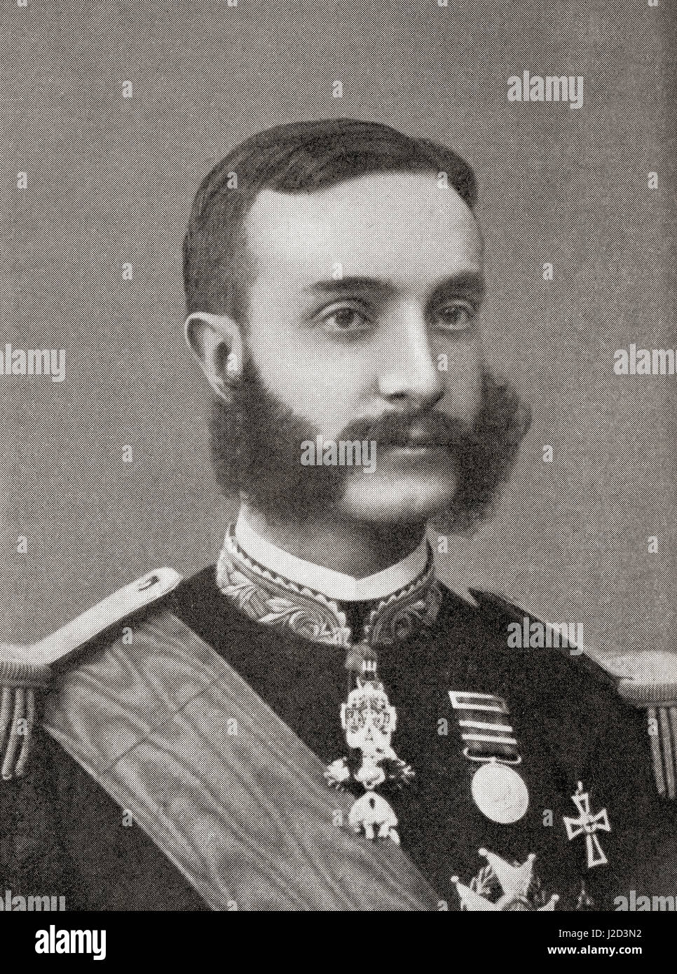 Alfonso XII, 1857 – 1885. König von Spanien. Hutchinson Geschichte der Nationen veröffentlichte 1915. Stockfoto