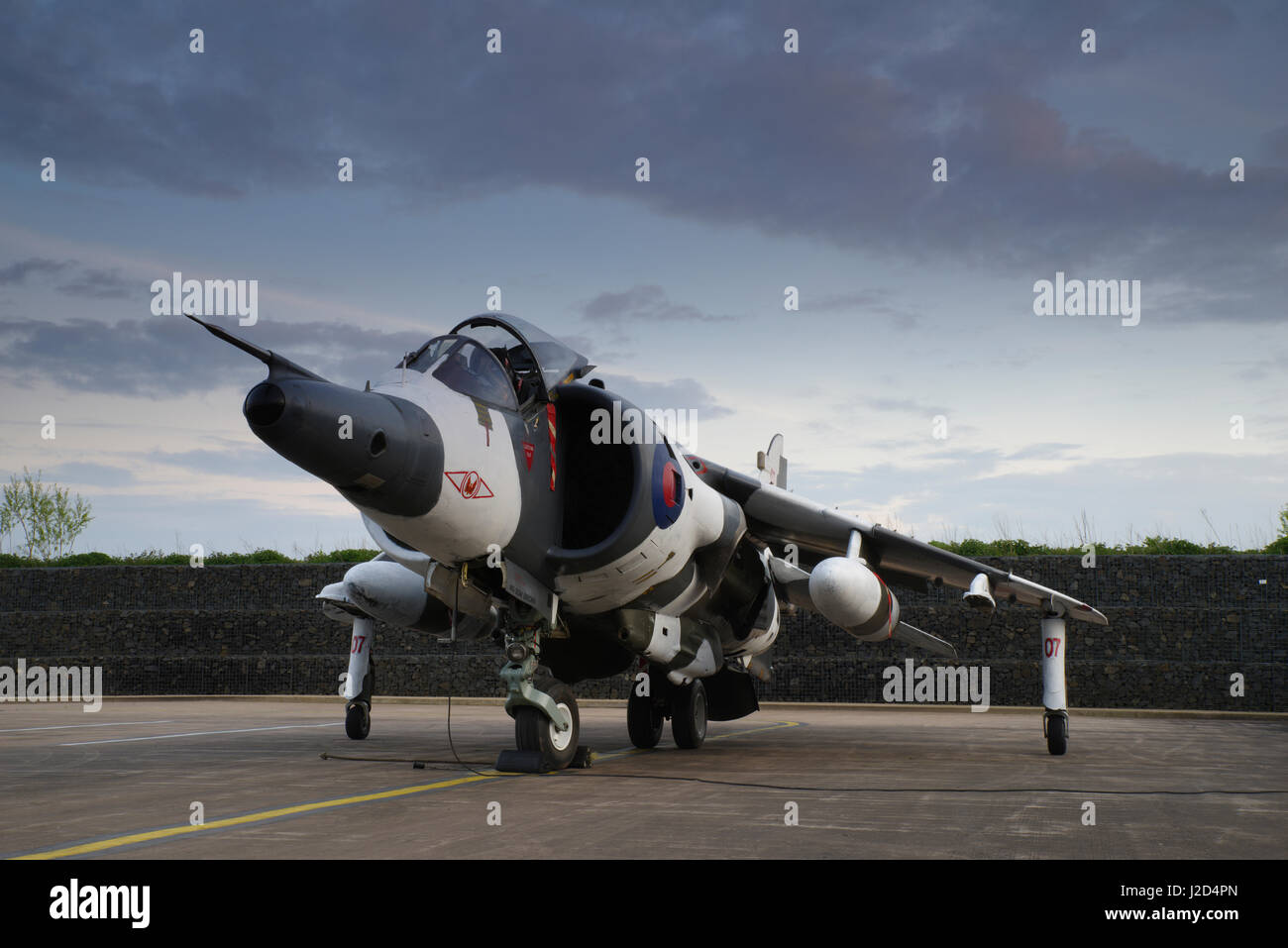 Harrier GR-3 bei RAF Cosford, Stockfoto