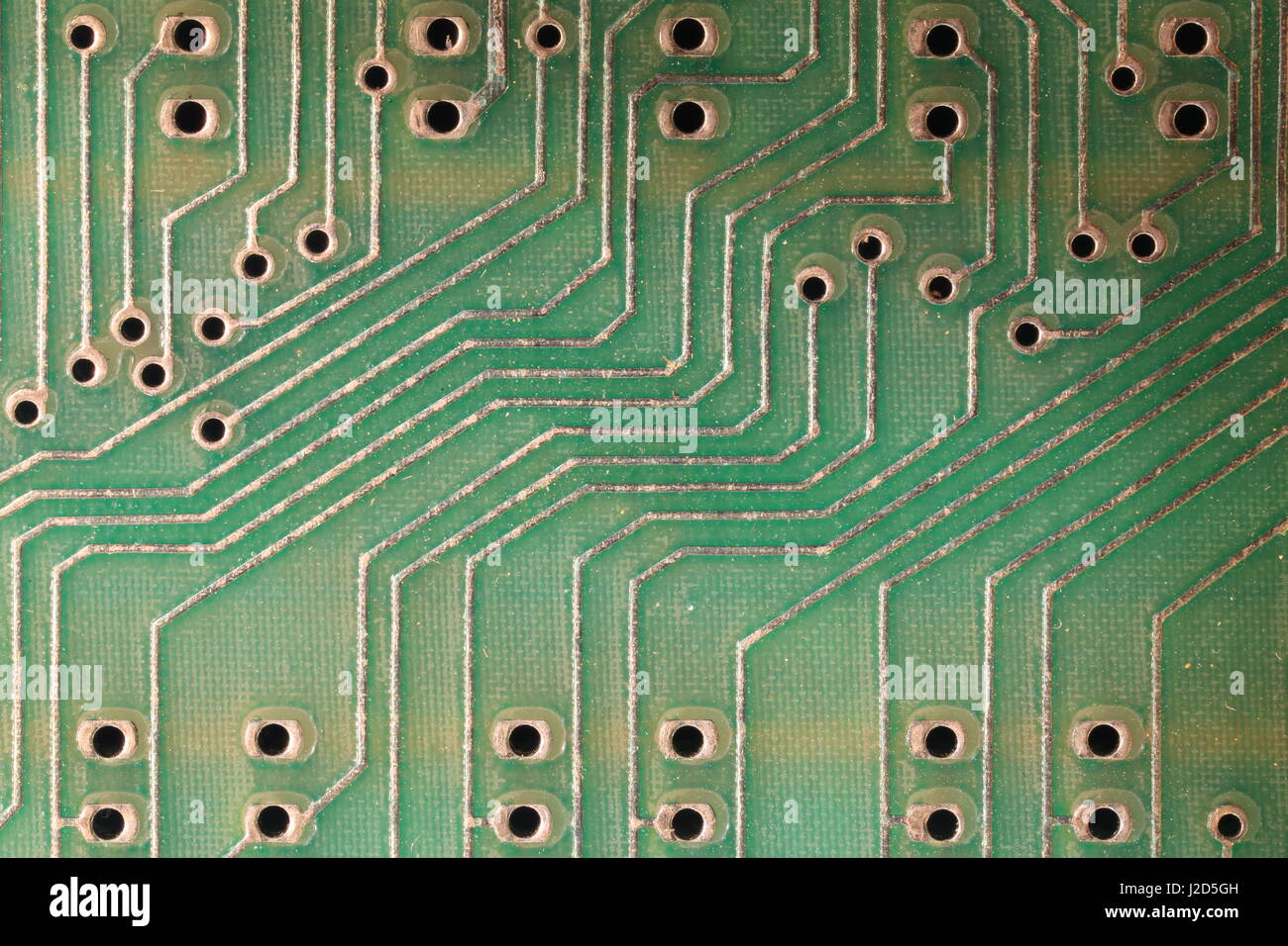 Schaltungen auf einem Computer gedrucktes Leiterplatte (PCB) Stockfoto