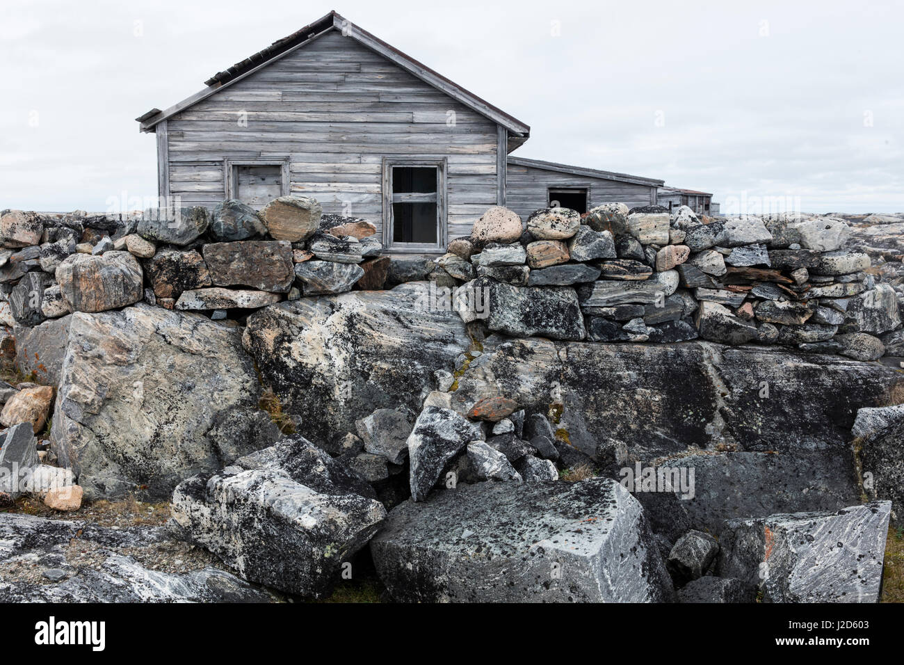 Kanada, Territorium Nunavut, verlassenen Ruinen der Handelsposten entlang der Hudson Bay in Fullerton Harbor (großformatige Größen erhältlich) Stockfoto