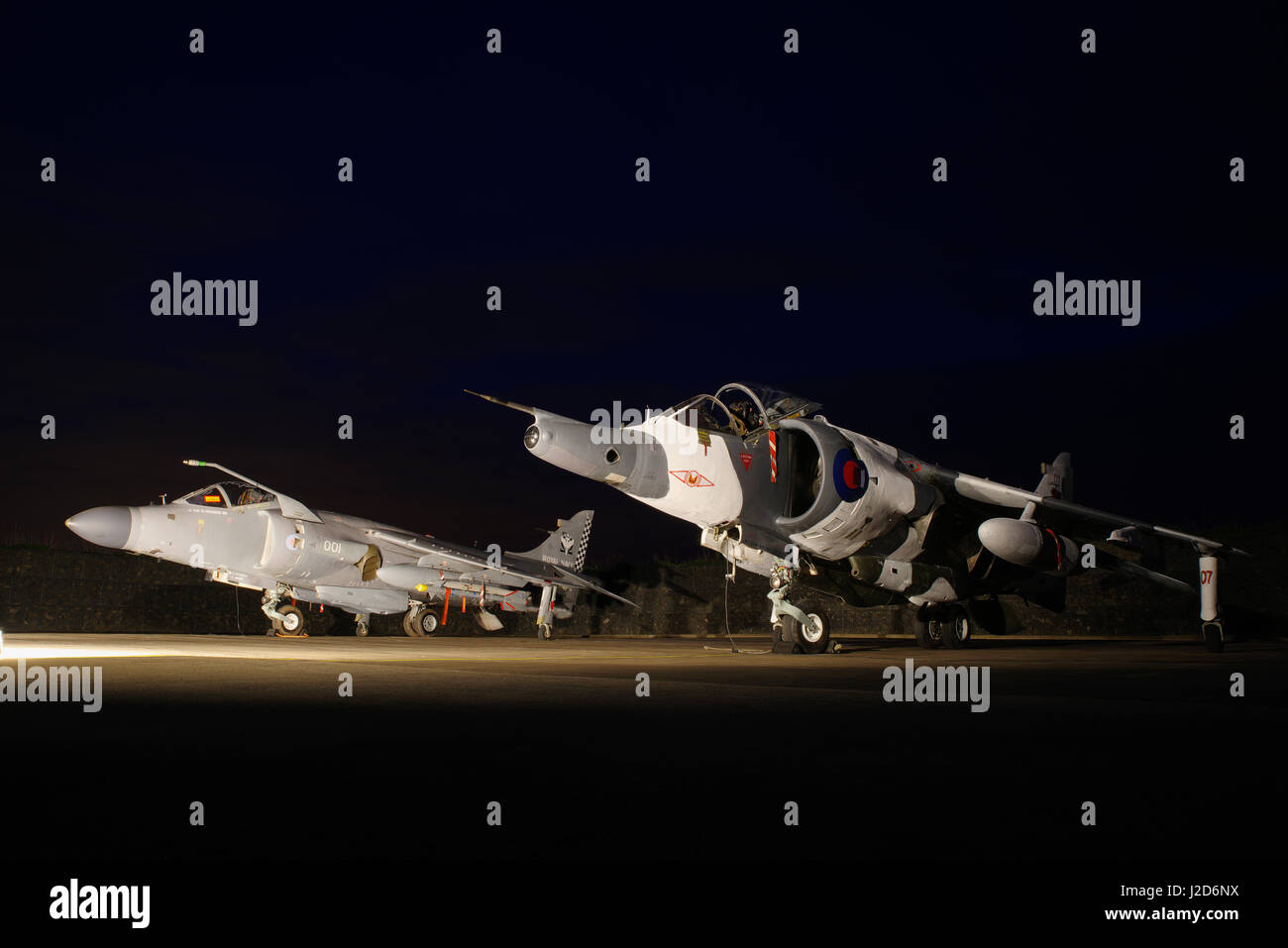 Harrier GR 3, bei RAF Cosford, Stockfoto