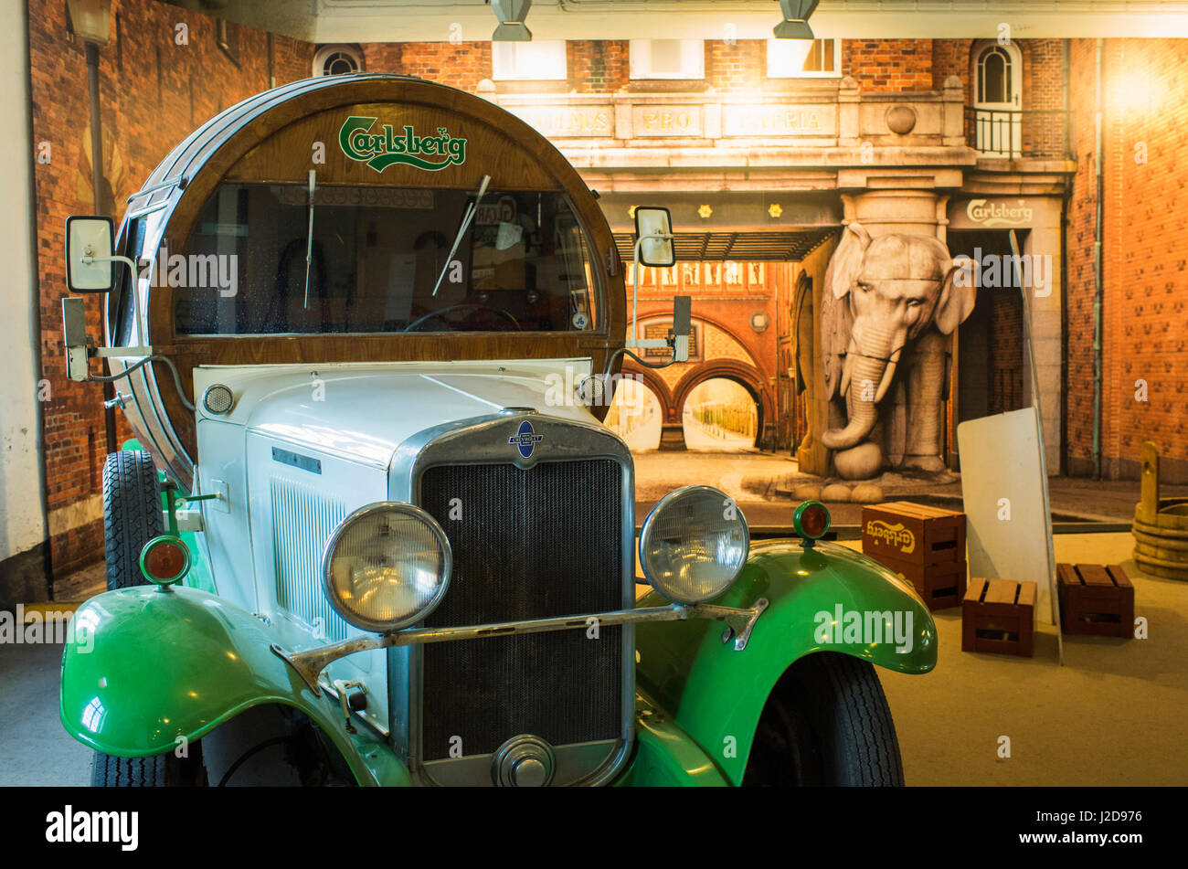 Dänemark, Zealand, Kopenhagen, Vesterbro, Carlsberg-Brauerei, Lieferwagen Stockfoto