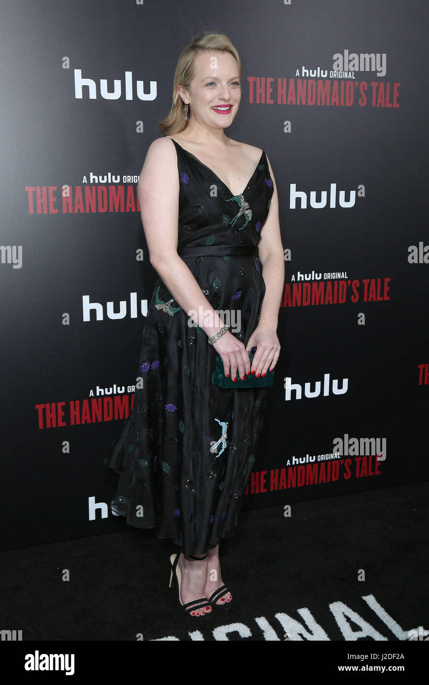 Hollywood, CA, USA. 25. April 2017. 25. April 2017 - Hollywood, Kalifornien - Elizabeth Moss. Los Angeles-Premiere von Hulu ArcLight Hollywood '' The Handmaid es Tale'' statt. Bildnachweis: AdMedia Credit: AdMedia/ZUMA Draht/Alamy Live-Nachrichten Stockfoto