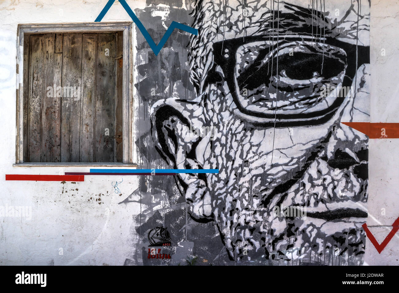 Street-Art in Portimao, Algarve Stockfoto