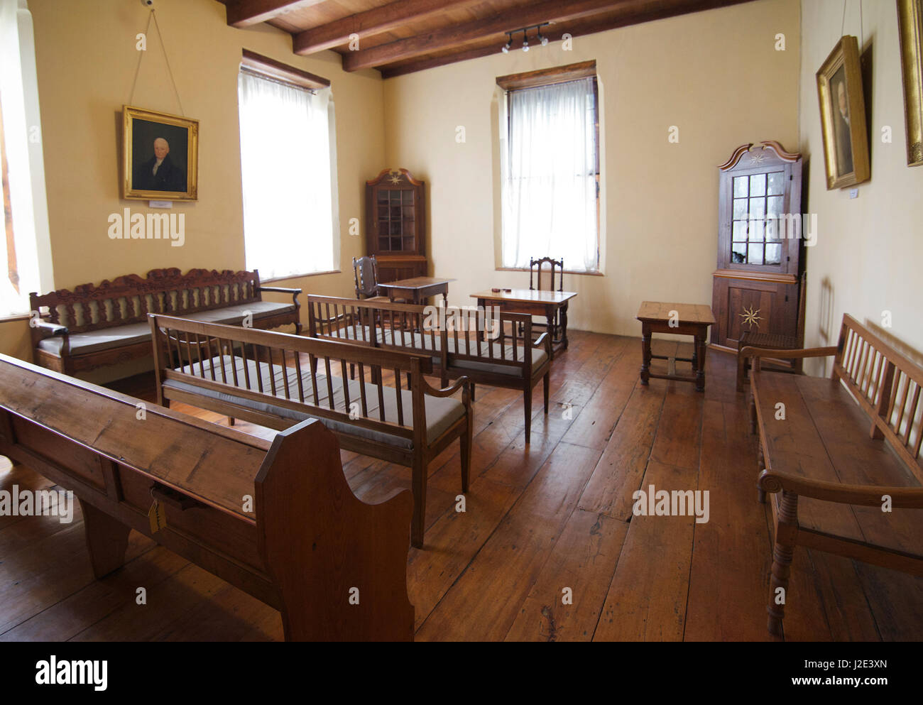 Ursprüngliche Gericht Zimmer Drostdy Museum Swellendam Overberg Western Cape Südafrika Stockfoto
