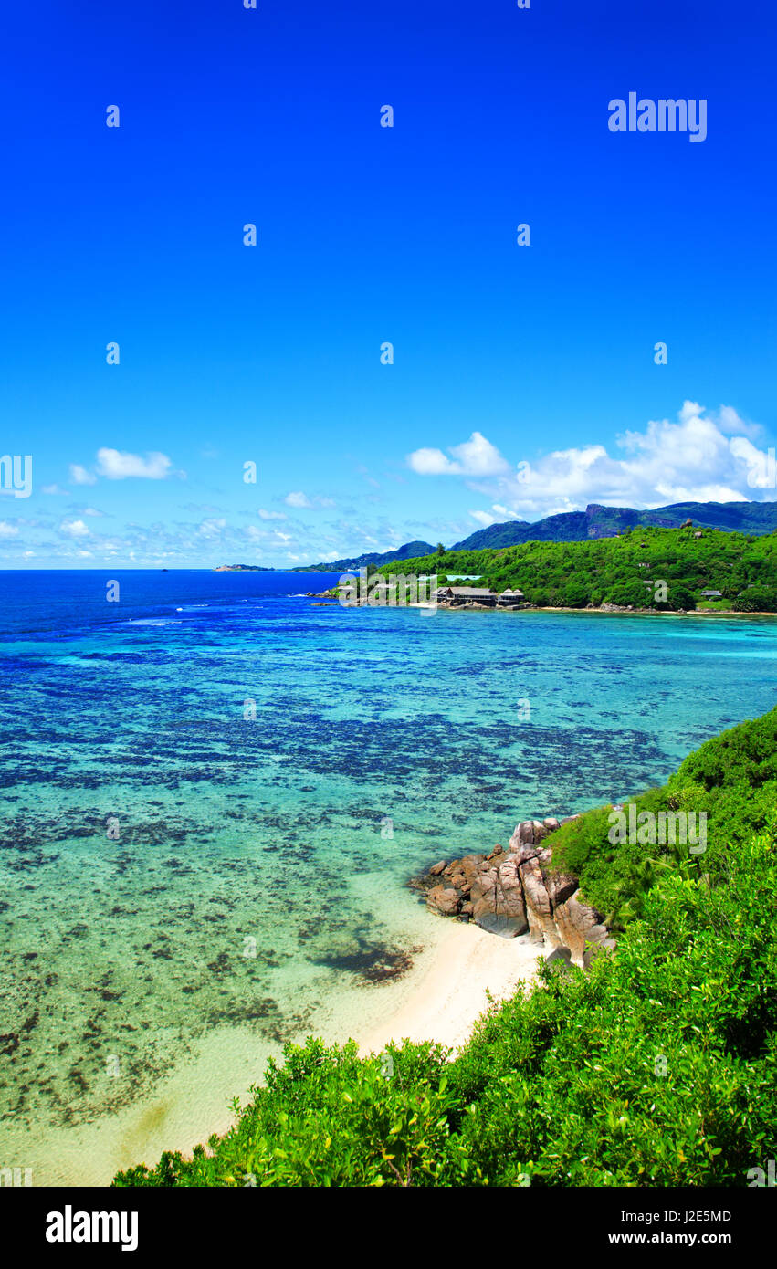 Insel Moyenne, Sainte Anne Marine National Park, Republik der Seychellen. Stockfoto