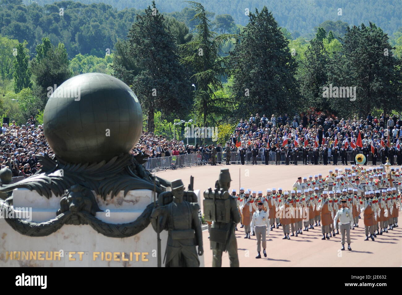 Franzose-Fremdenlegion eine Hommage an seine Helden Camerone Schlacht Jubiläum Stockfoto