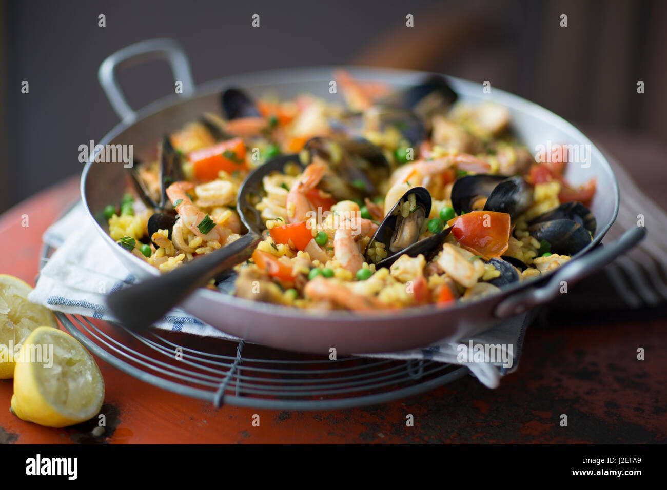 Paella Stockfoto