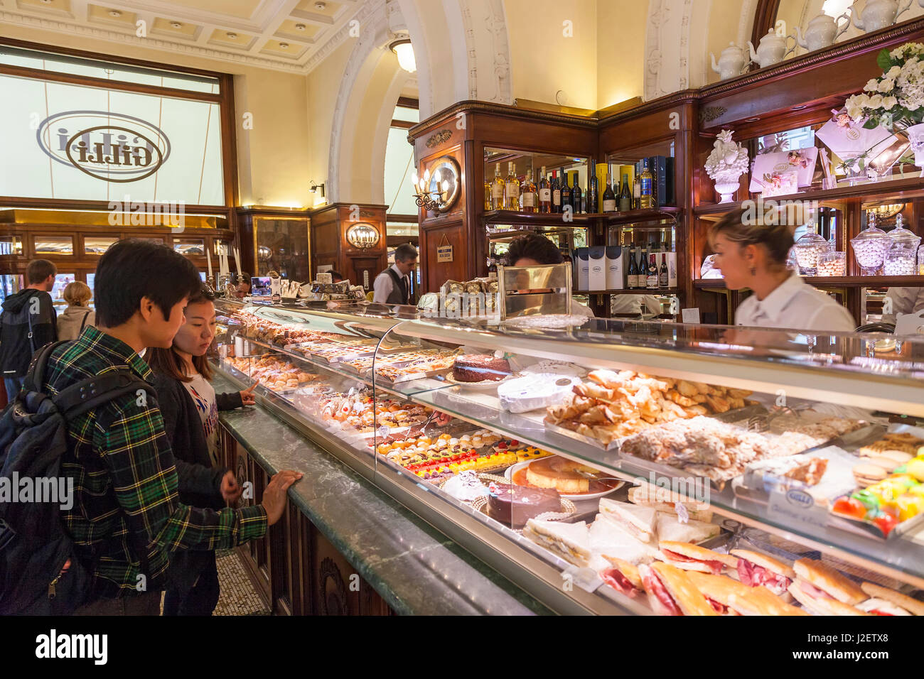 Luxus Patticeria, Café und Kuchen Shop, Gilli, Florenz, Toskana, Italien Stockfoto