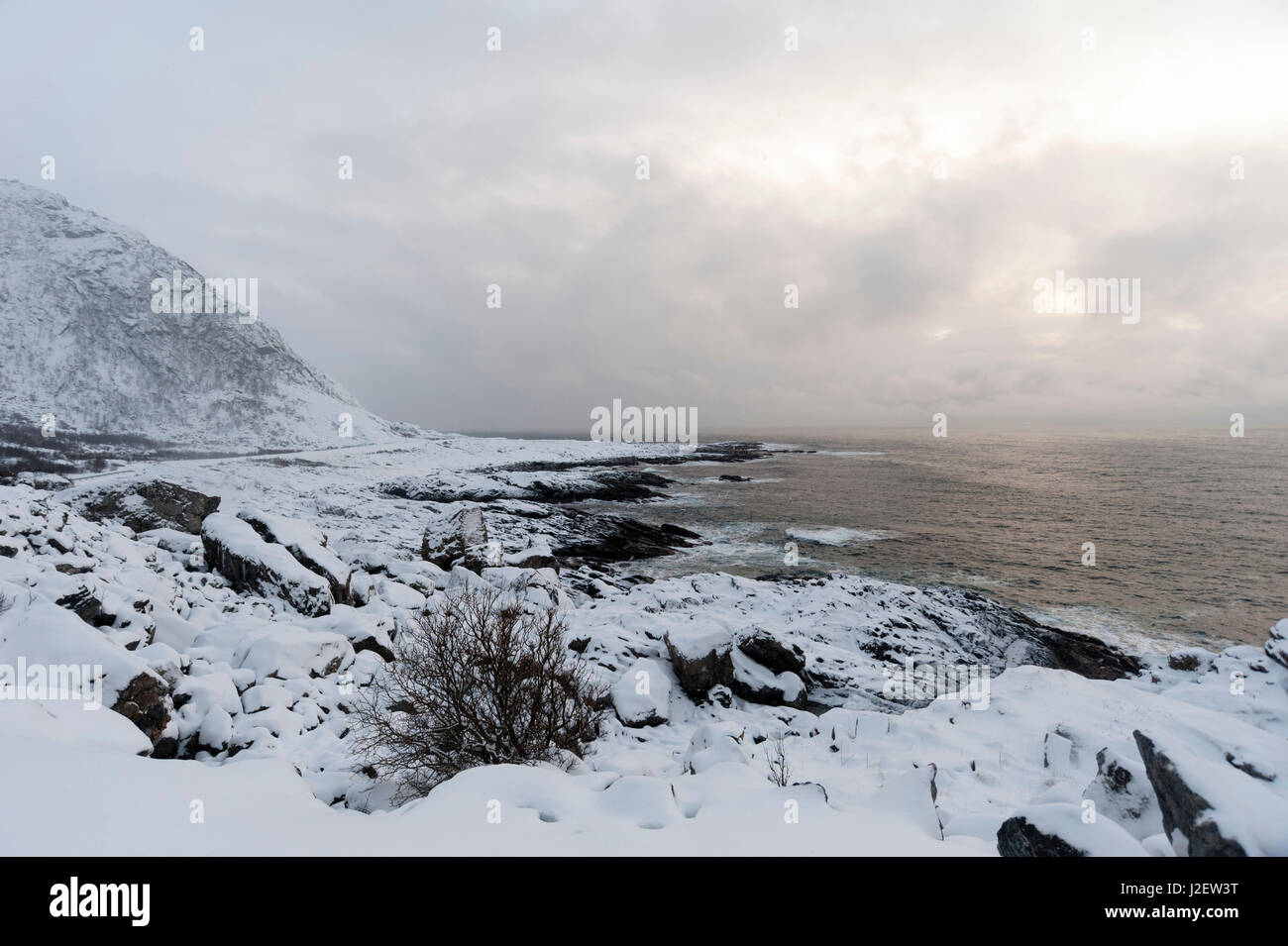 In der Nähe von Nordmela, Vesteralen Inseln, Norwegen. Stockfoto