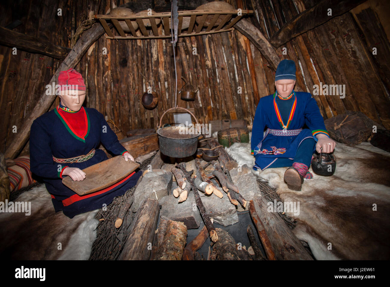 Sami-Museum. Lappländer. Tromsø Museum. Tromsoe. Norwegen. Stockfoto