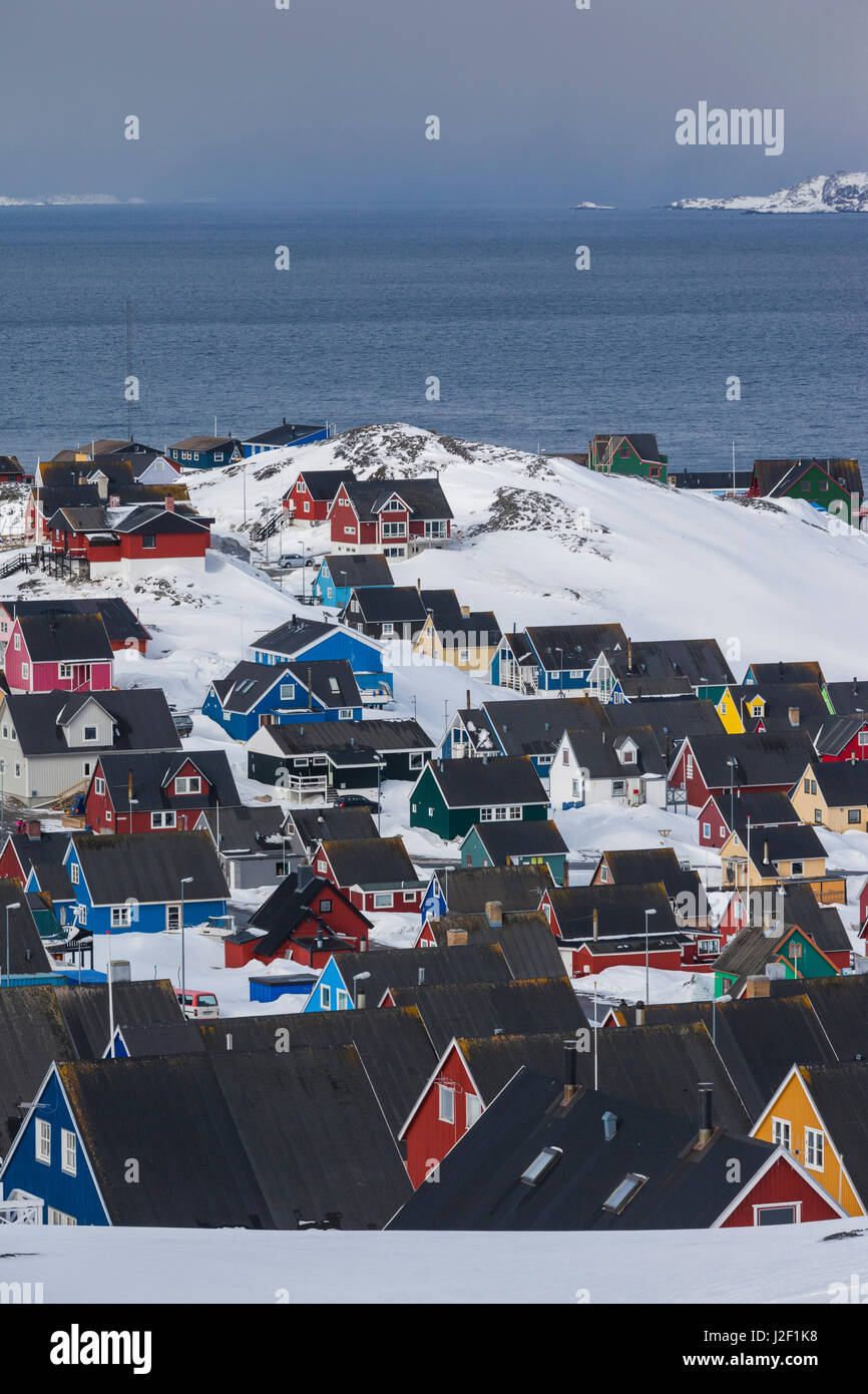 Grönland, Nuuk, Kolonihavn Bereich, Wohnhäuser Stockfoto