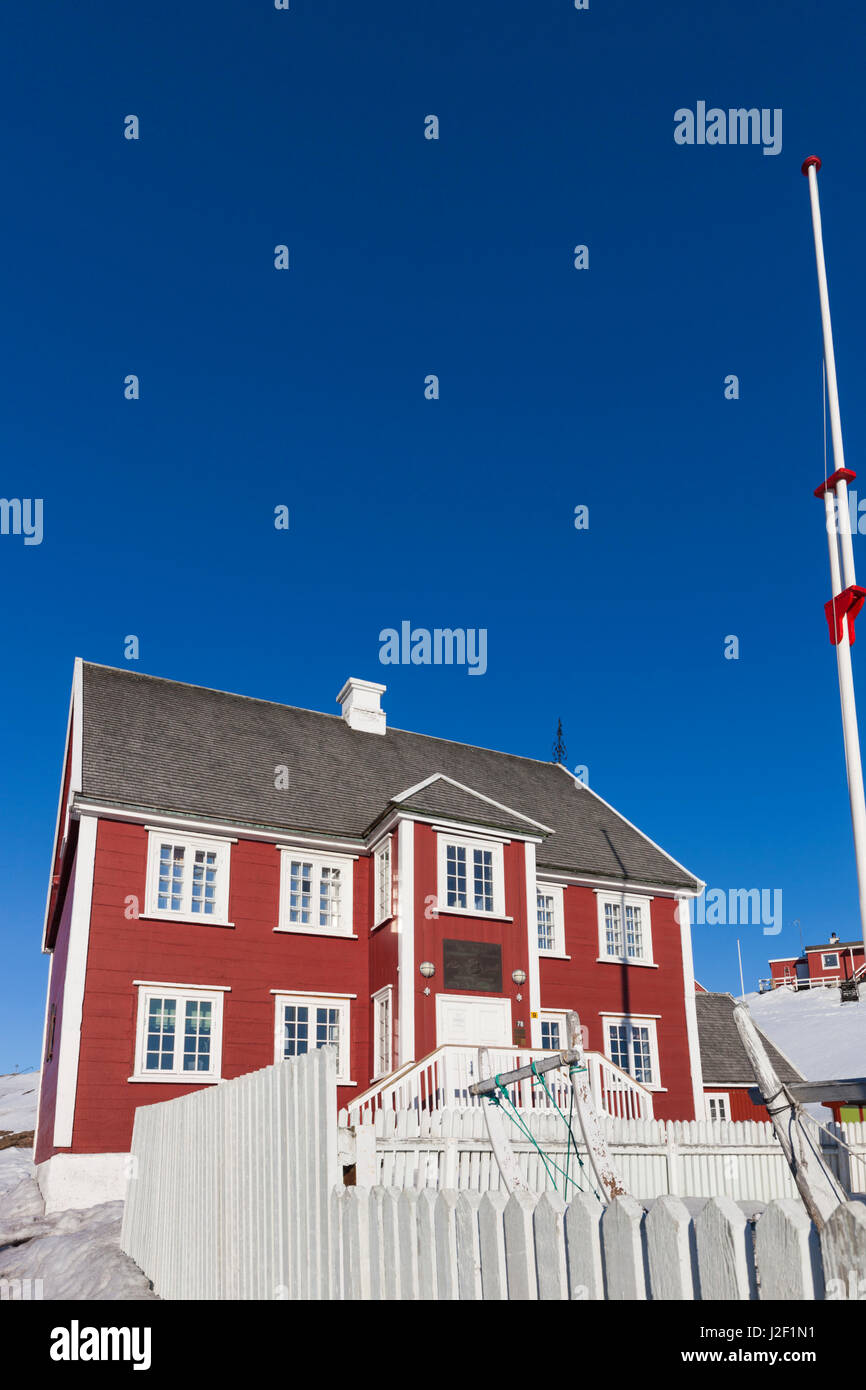 Grönland, Disko-Bucht, Ilulissat, Knud Rasmussen Museum, außen Stockfoto