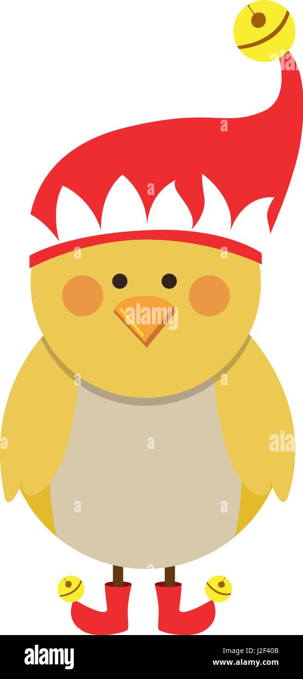 Silhouette Von Huhn Mit Stiefeln Und Weihnachten Hut Stock Vektorgrafik Alamy