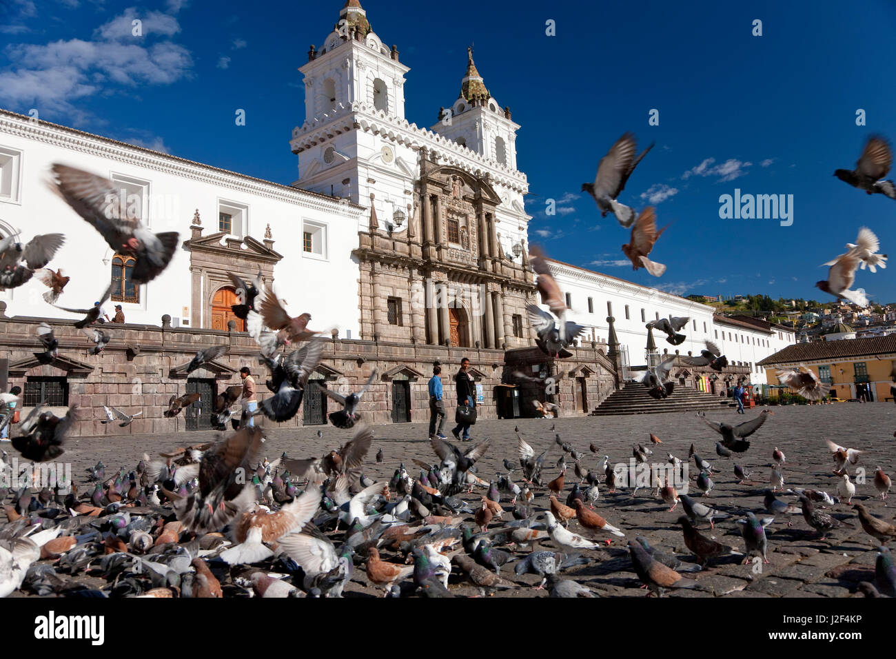 Plaza San Francisco, Quito, Ecuador Stockfoto