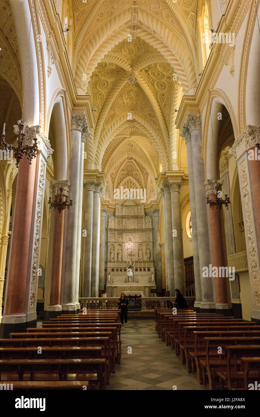 Chiesa Madre Kirche. 14. Jahrhundert. Gotische Architektur. Erice. Sizilien. Italien. Stockfoto