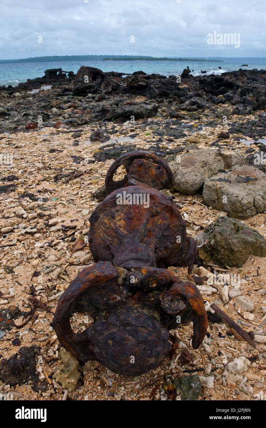 Zweiten Weltkrieg Relikte links von amerikanischen Soldaten im Millionen-Dollar-Punkt, Insel Espiritu Santo, Vanuatu, South Pacific Stockfoto