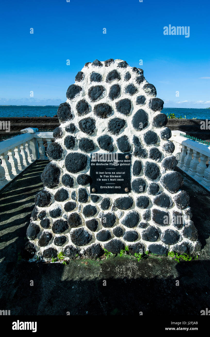 Deutsche Denkmal in Apia, Upolu, Samoa, Südsee Stockfoto