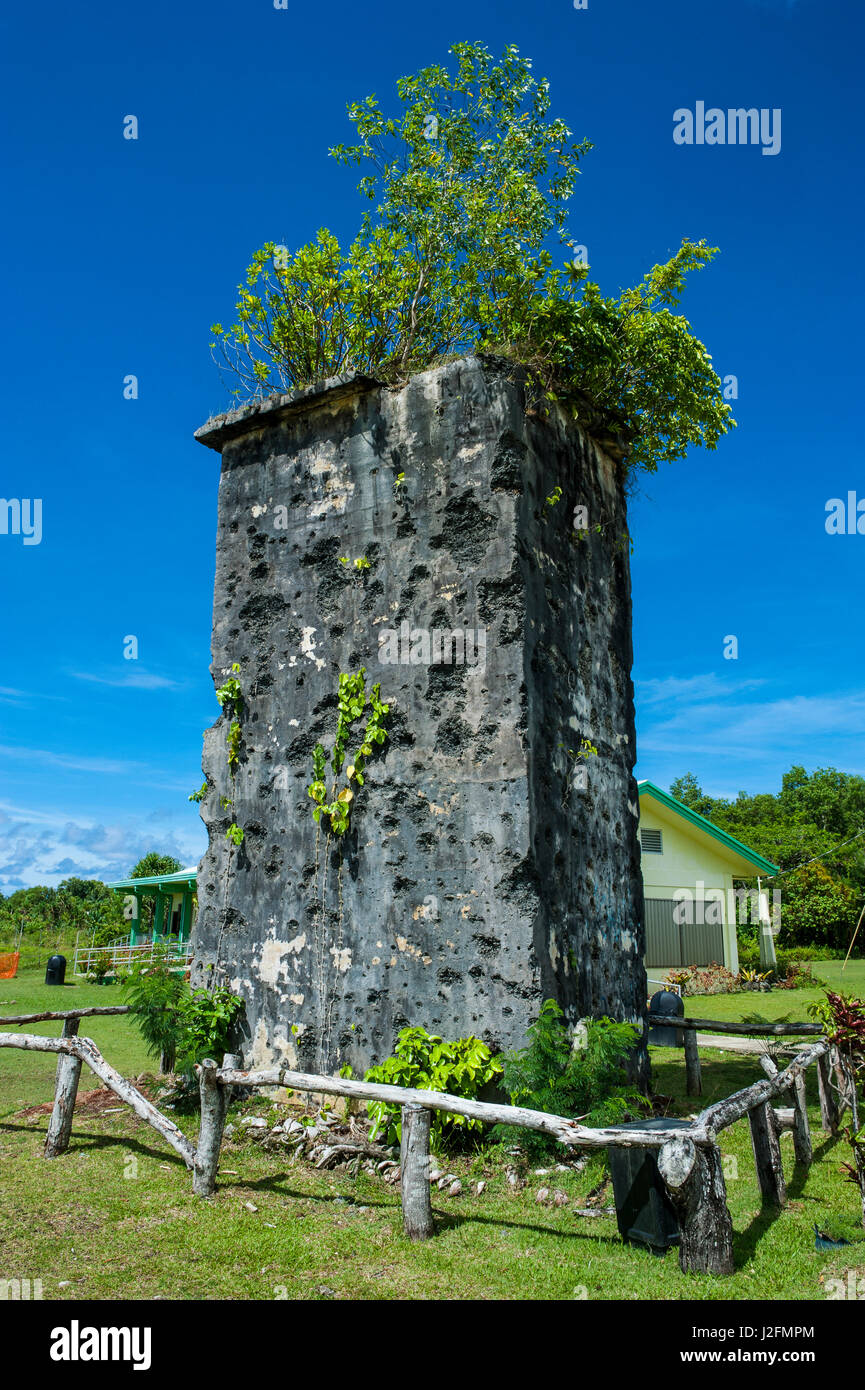 Deutschen gebauten Telegrafenstation, Insel von Yap, Mikronesien Stockfoto