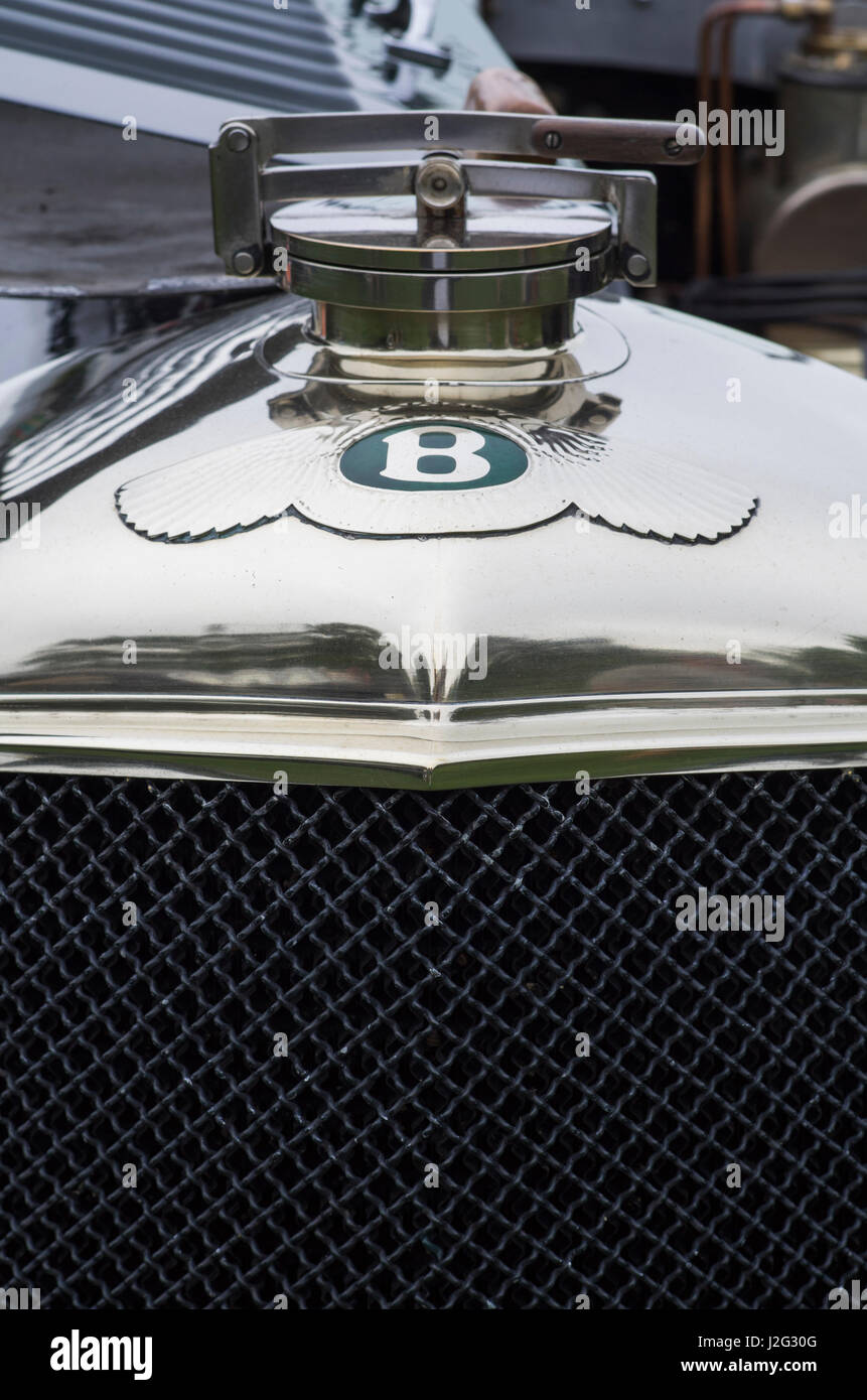 USA, Massachusetts, Beverly Farms, antike Autos, 1930er Jahre Bentley Blower Kühler Stockfoto