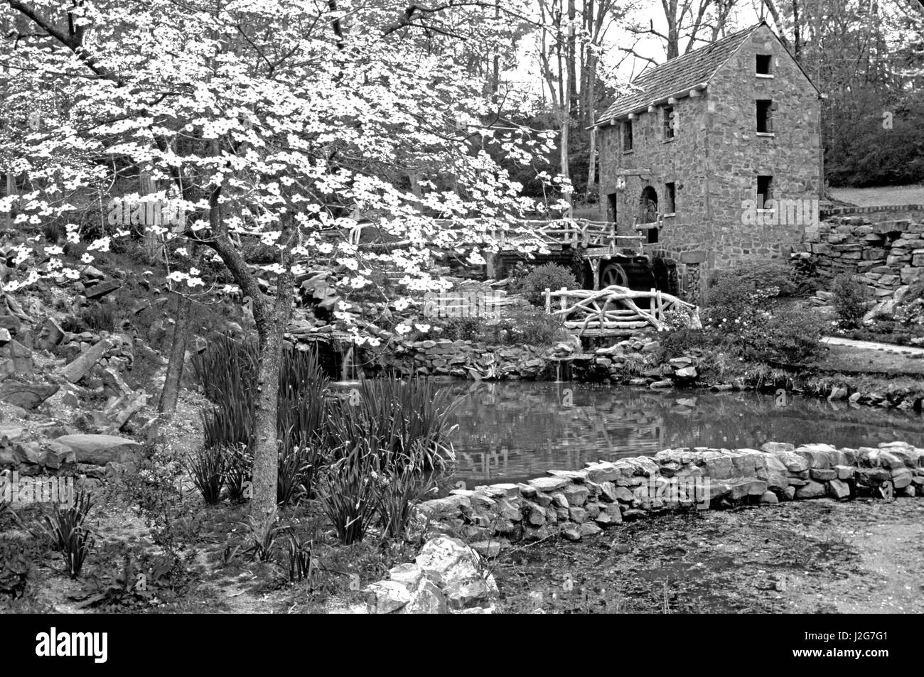 USA, Arkansas, Littlerock. Die alte Mühle im Frühling. Kredit als: Dennis Flaherty / Jaynes Galerie / DanitaDelimont.com Stockfoto