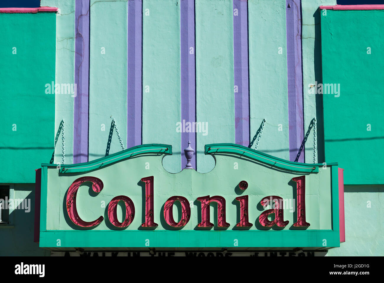USA, Maine, Belfast, Colonial Theater Stockfoto