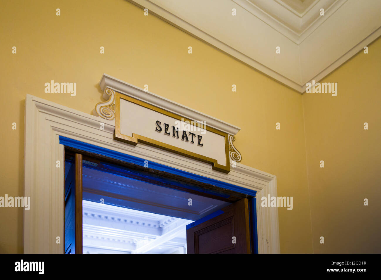 USA, Maine, Augusta, Maine State House, Kammer, der Senat Stockfoto