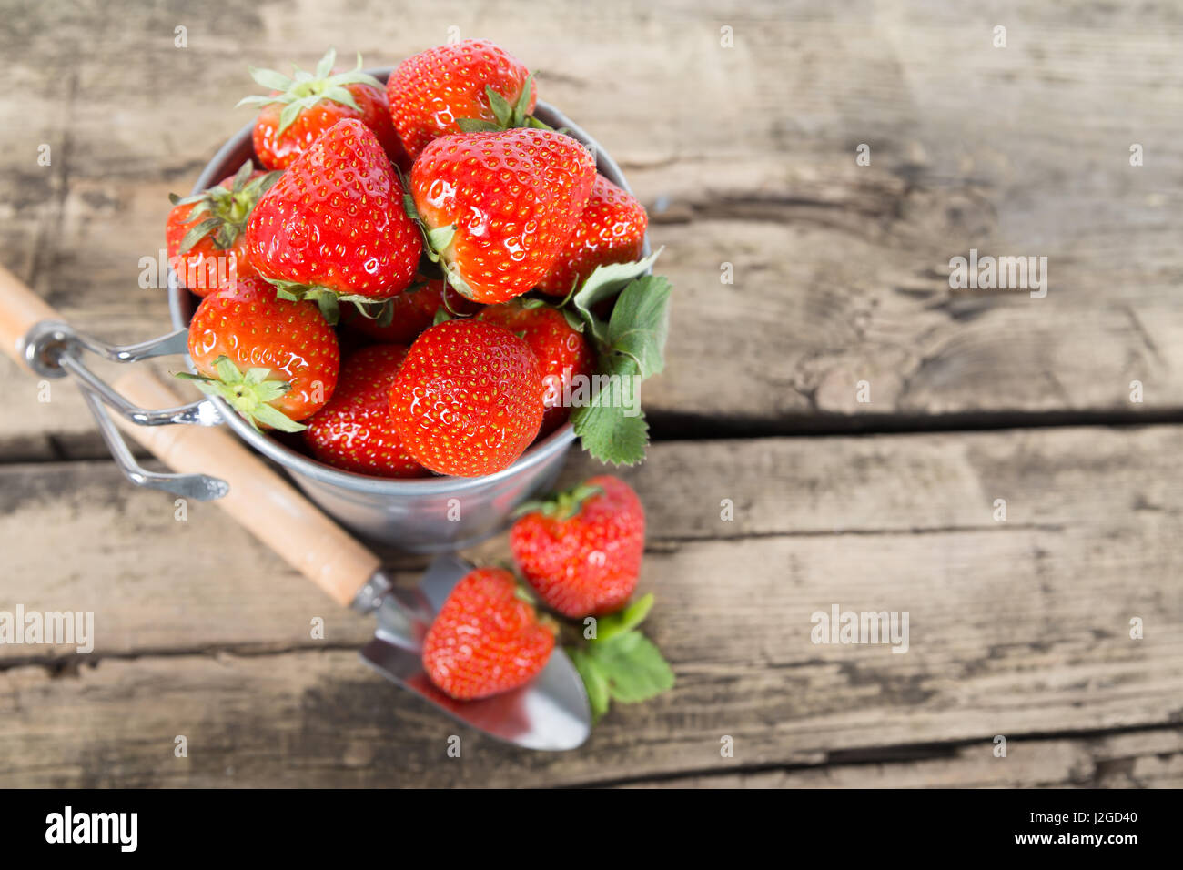 Erdbeere frisch süß auf weißem Hintergrund Stockfoto