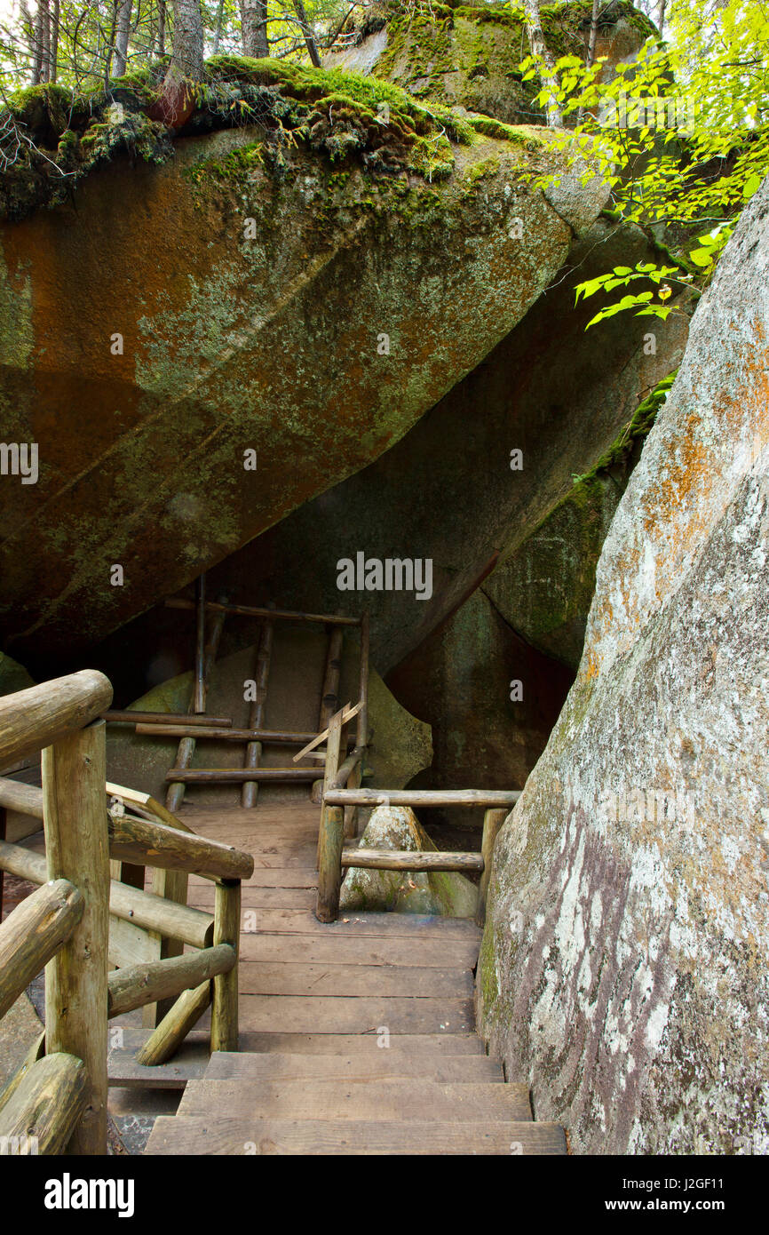 Lost River Gorge in New Hampshire White Mountains. North Woodstock. Stockfoto