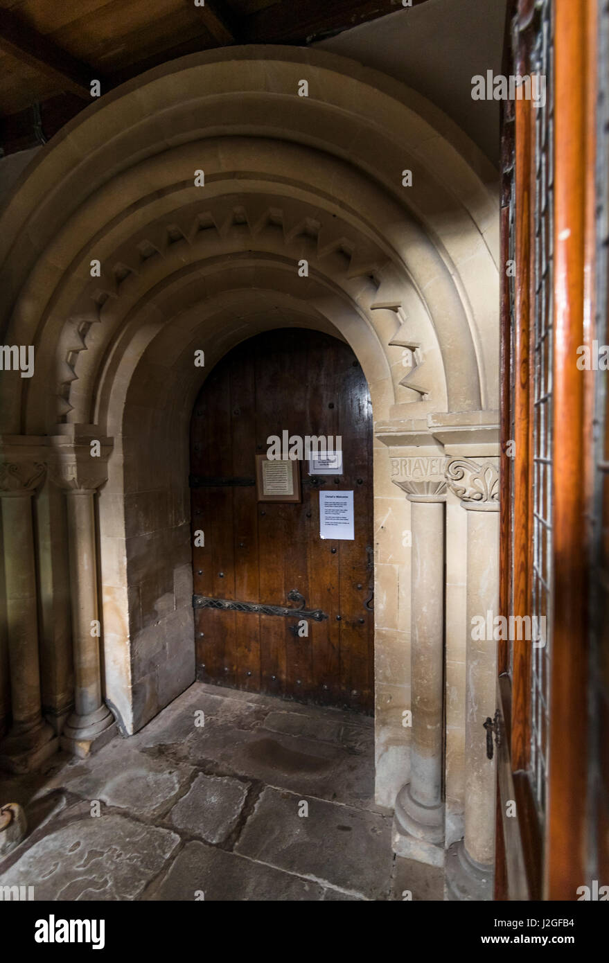 St. Briavels Pfarrkirche St Mary the Virgin, Gloucestershire. Stockfoto