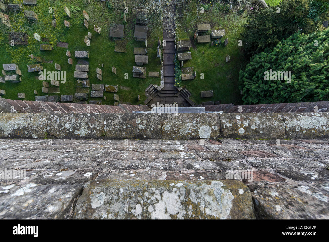 St. Briavels Pfarrkirche St Mary the Virgin, Gloucestershire. Stockfoto