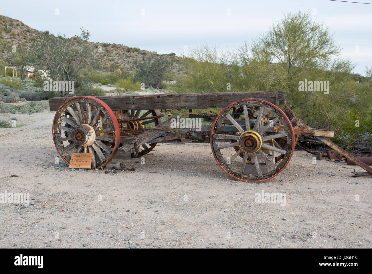 USA, Arizona, Ajo, Copper Mine, Bergbaugeräte, Wasser Wagen (großformatige Größen erhältlich) Stockfoto