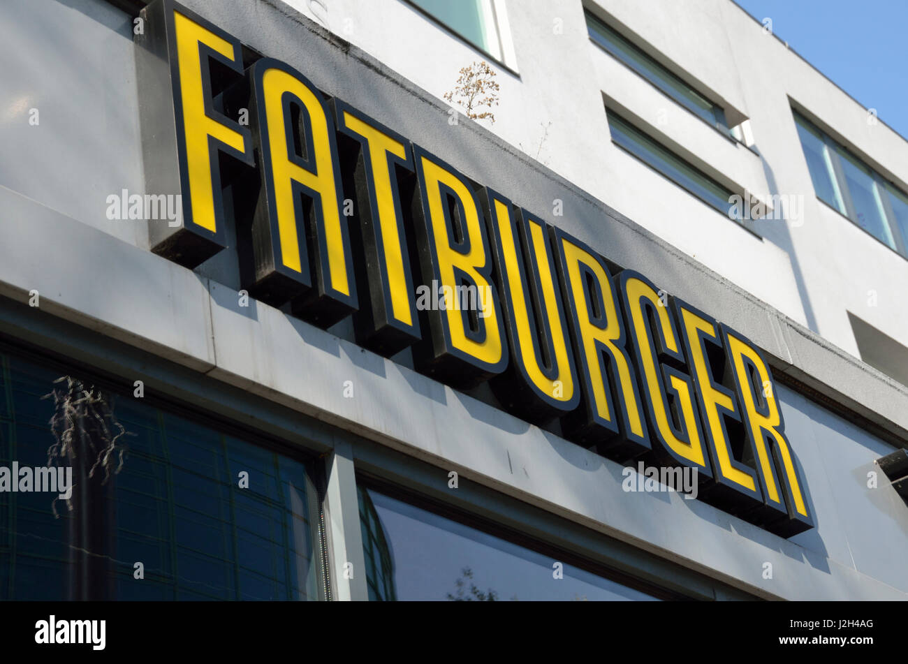 Fatburger Hamburger Restaurant, Camden Town, London, UK. Stockfoto