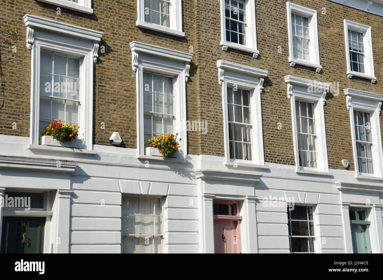 Häuser in Rothwell Street NW1, Primrose Hill, London, Großbritannien. Stockfoto