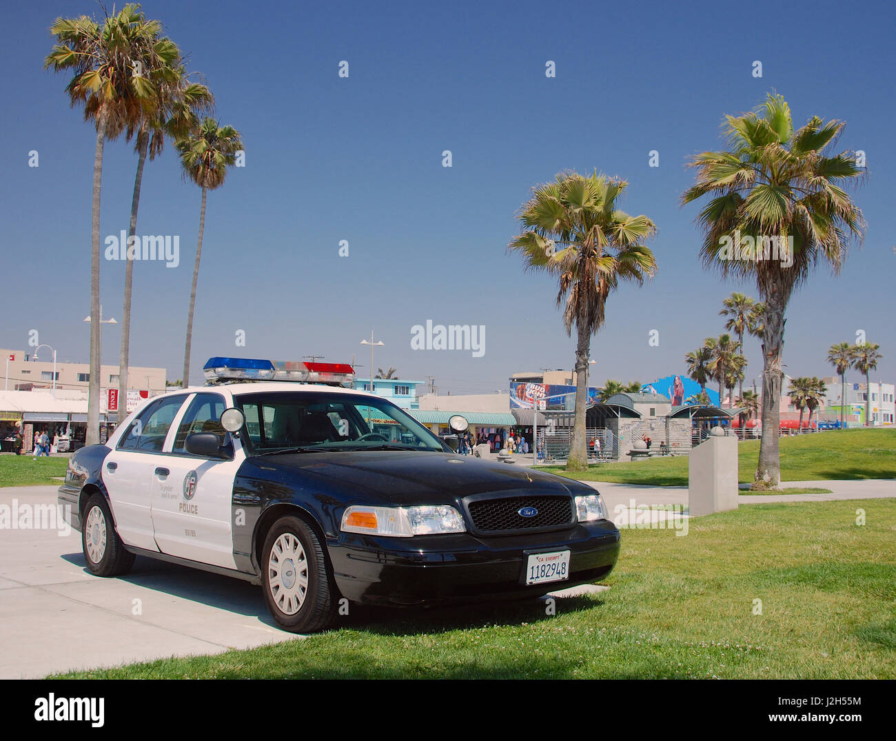 LAPD Fahrzeug am Venice Beach, Venice, Los Angeles, Kalifornien, USA Stockfoto